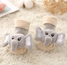 Load image into Gallery viewer, Elephant Baby Rattle Socks
