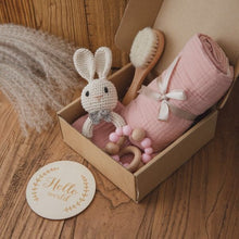 Load image into Gallery viewer, Pink Rabbit Newborn Baby Giftset

