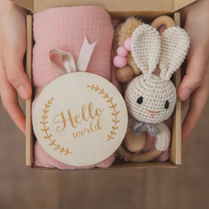 Pink Rabbit Newborn Baby Giftset