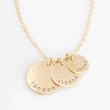 Load image into Gallery viewer, Family Disc Necklace
