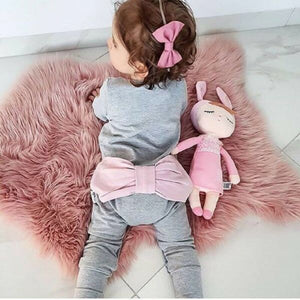 Pink Bow Baby Romper & Headband