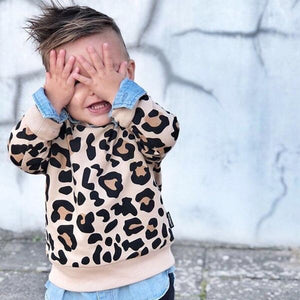 Leopard Print Kids Sweatshirt