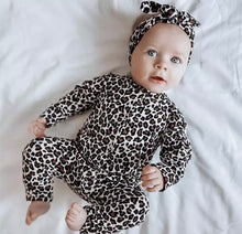 Load image into Gallery viewer, Baby Leopard Romper and Headband
