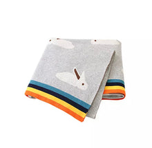 Load image into Gallery viewer, Rainbow Rabbit Baby Blanket
