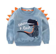 Load image into Gallery viewer, Kids Blue Dinosaur Sweatshirt
