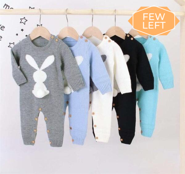 knitted bunny romper